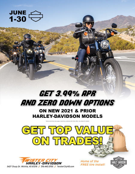Get 3.99% APR and Zero Down Options on New 2021 & Prior H-D Models