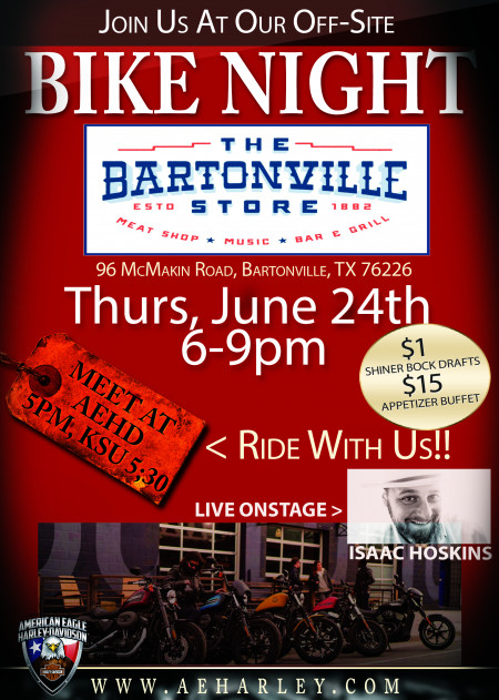 Ride with AEHD to Bike Night @ The Bartonville Store