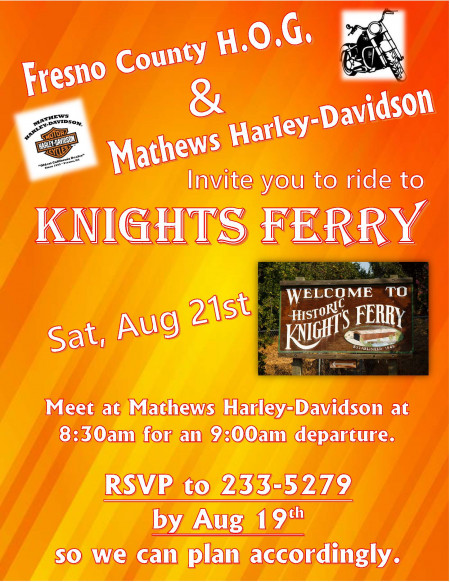 KNIGHTS FERRY RIDE