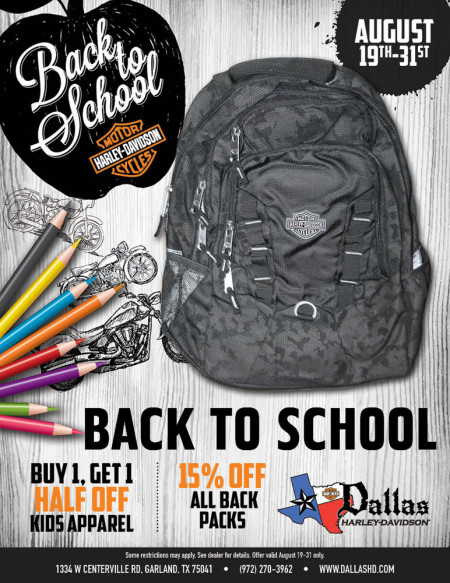 Back to School at Dallas Harley-Davidson