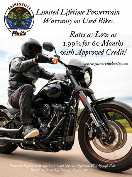 Limited Lifetime Powertrain Warranty on Used Bike Purchase.