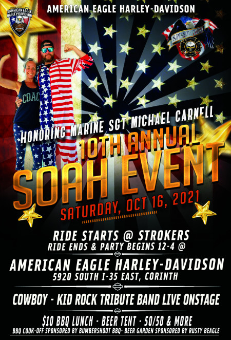 10th Annual Spirit of a Hero Motorcycle Ride & Benefit Concert Recipient SGT Michael Carnell, USMC