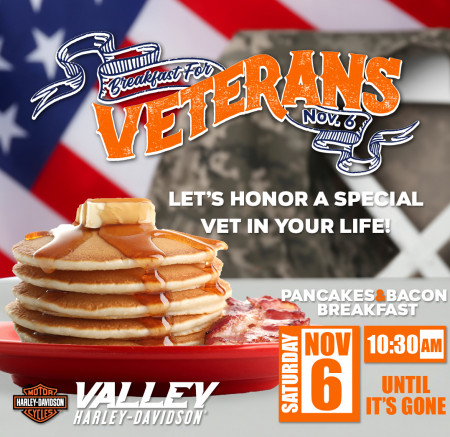 Breakfast For Veterans at Valley Harley-Davidson