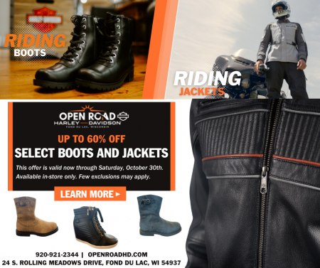 Up to 60% off select Boots and Jackets
