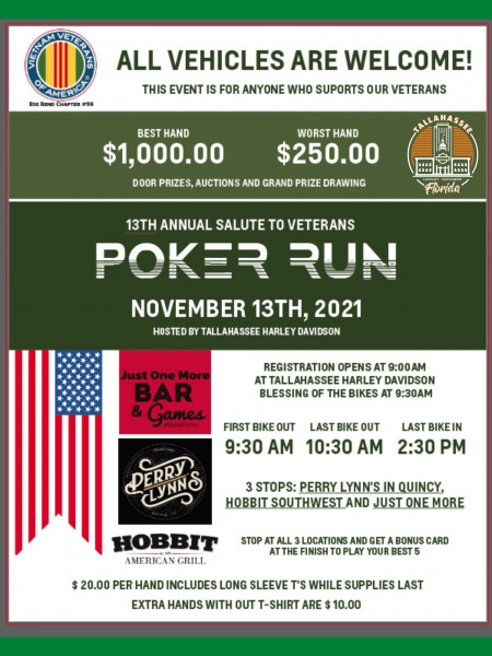 The 13th Annual Salute to Veterans Poker Run