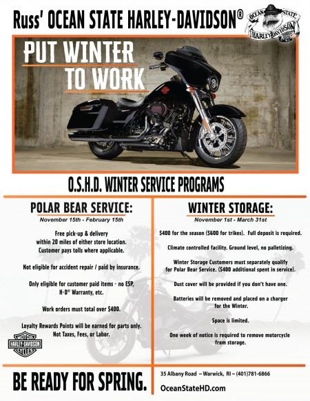 Put Winter to Work. Polar Bear Service and Winter Storage at OSHD