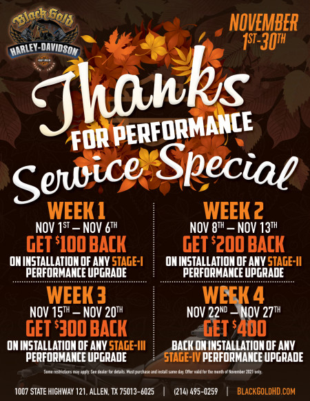 THANKS For Performance Service Special