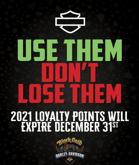 LOYALTY POINTS EXPIRE DECEMBER 31