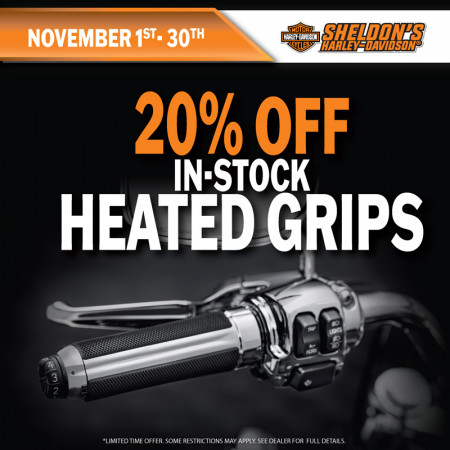 20% Off In-Stock Heated Grips