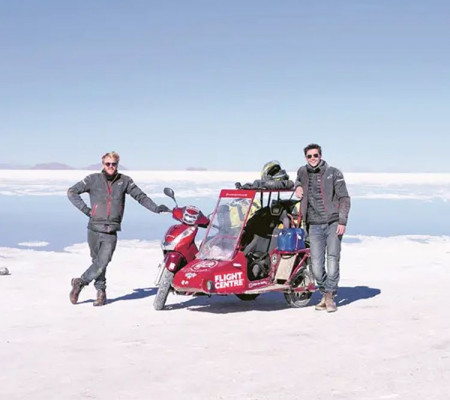 Riding into the Guinness Book of Records... with a side car!