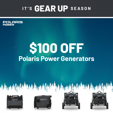 Save $100 on Polaris generators