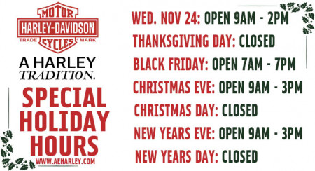 Holiday Hours 2021