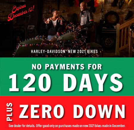 No Payments For 120 Days + Zero Down