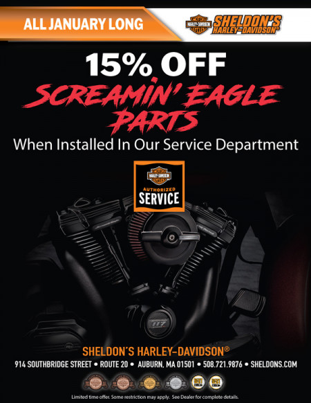 15% Off Screamin' Eagle Parts...