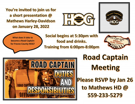 ROAD CAPTAIN MEETING