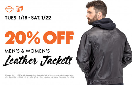 20% Off Leather Jackets