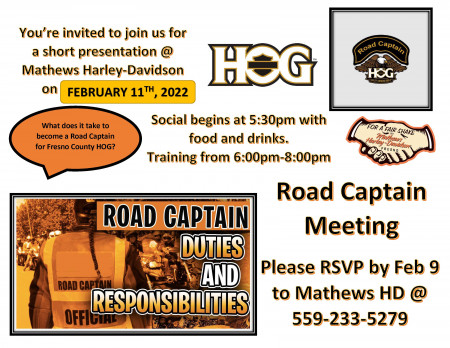 ROAD CAPTAIN MEETING