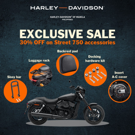 Ride out the heat and customize your #street750 with its accessories at 30% OFF.