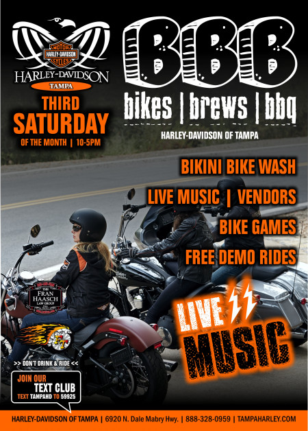 BBB - Bikes Brews and BBQ at H-D of Tampa Father's Day