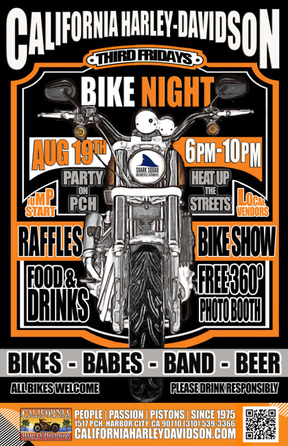 Bike Night is back! Third Friday, every month!