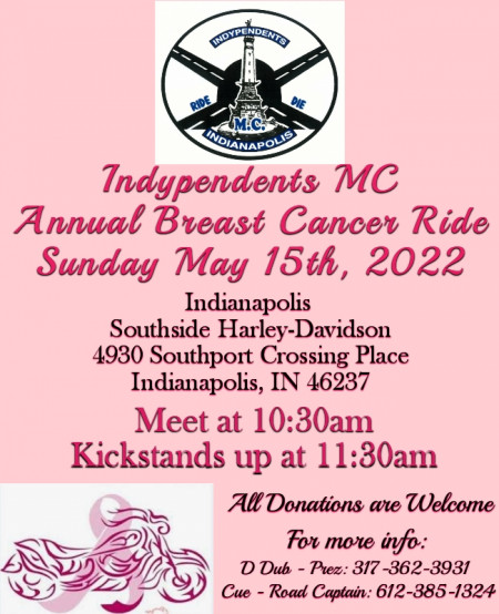 Indypendents MC 2022 Breast Cancer Ride STARTS HERE