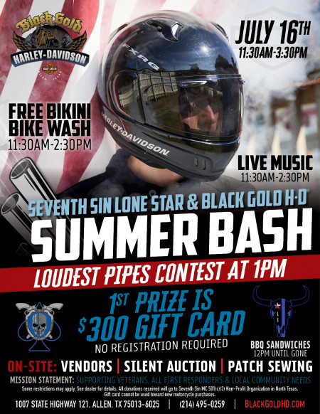 Seventh Sin Lone Star and Black Gold H-D'S Summer Bash