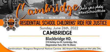 Residential School Children's' Ride for Justice Cambridge