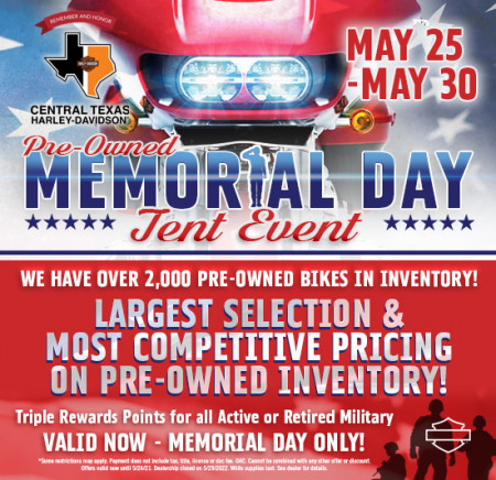 Pre-Owned Memorial Day Tent Event