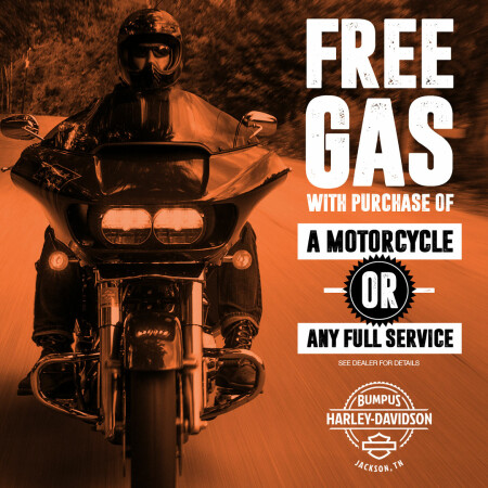 FREE GAS with Purchase of Bike or Full Service