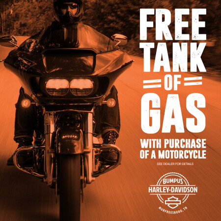 FREE GAS with Purchase of Bike