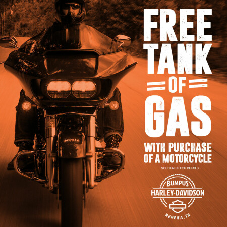 FREE GAS with Purchase of Bike