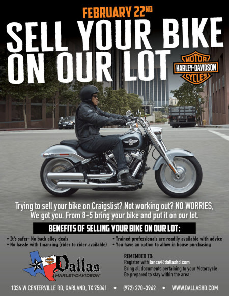 Sell your bike on our lot!