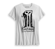 レディース・スケッチ#1スカルTシャツ
