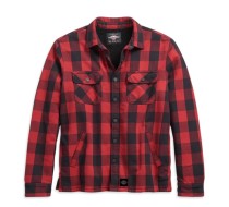 SHIRT JACKET-WOVEN, RED PLAID