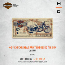 H-D KNUCKLEHEAD PRINT SIGN