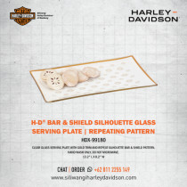H-D BAR & SHIELD SILHOUETTE GLASS SERVING PLATE