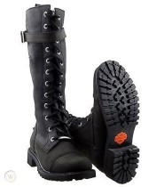 Harley-Davidson® Women's Savannah Black Leather 14-Inch Motorcycle Boots
