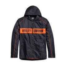 Men's Hooded Stripe Jacket / Vintage Orange