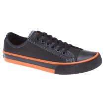 Harley-Davidson® Women's Zia 2-Inch Black Leather Low-Cut Sneakers
