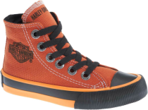 Harley-Davidson® Kid's 3-Inch Patch Orange Hi-Top Athletic Sneakers