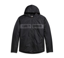 Men's Hooded Stripe Jacket / Asphalt