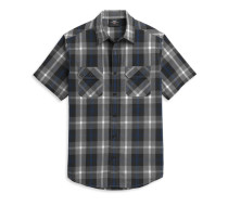 MEN'D BLOCK LETTER PLAID SHIRT