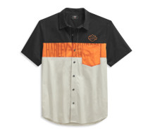 MEN'S COLORBLOCK POCKET LOGO SHIRT