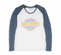 レディース・スクープネック・ラグランスリーブ・ベースボールTEE