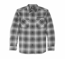 MEN'S WILLIE G™ SKULL PLAID FLANNEL SHIRT