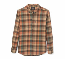 MEN'S SHED FONT TWO POCKET PLAID FLANNEL SHIRT