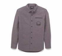MEN'S WILLIE G™ SKULL MOLESKIN SOLID SHIRT