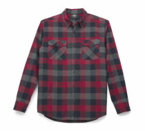 SHURT-WOVEN,RED PLAID