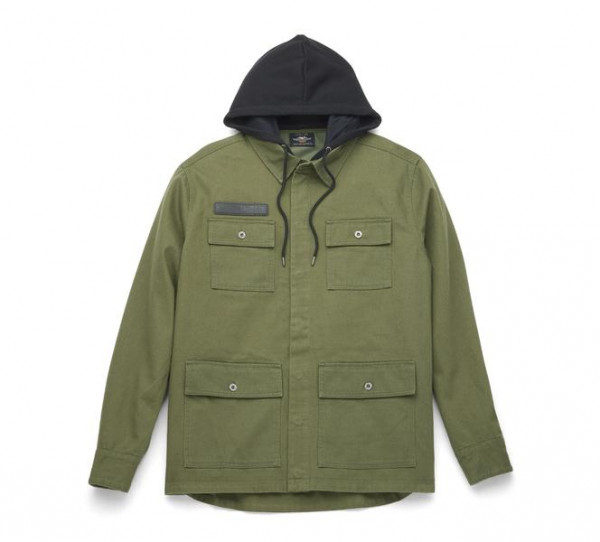 SHIRT JACKET-WOVEN,GREEN | Harley-Davidson® 三鷹