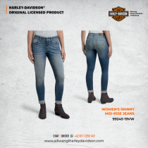 H-D WOMEN'S SKINNY MID-RISE JEANS